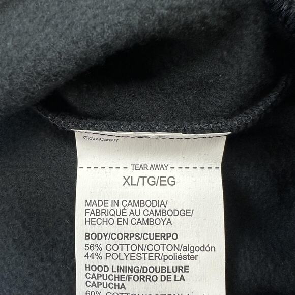 Under Armour Project Rock Hoodie Mens XL Black Rival Fleece Pullover Logo Back - Picture 11 of 14